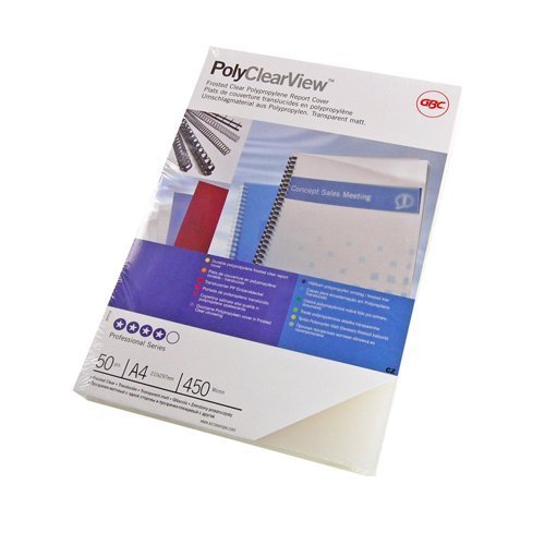 GBC PolyClearView A4 200mic Covers A4 Frosted 210056E - Pack 100