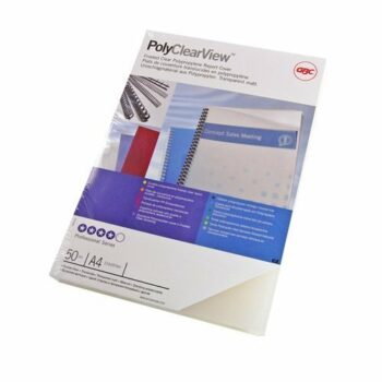 GBC PolyClearView A4 300mic Covers A4 Frosted IB386848 - Pack 100