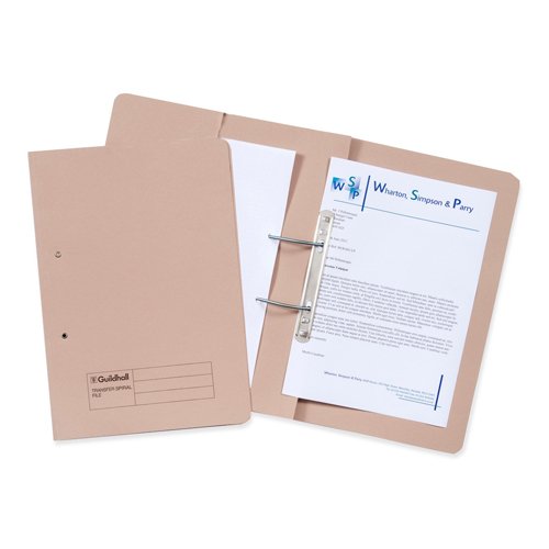 Guildhall Pocket Spiral Files 315gsm Buff 349-BUFZ - Pack 25