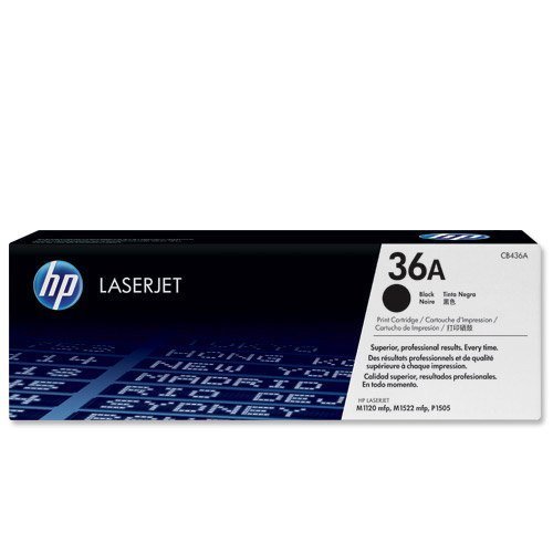 Hewlett Packard - HP Laser Toner Cartridge Black 36A CB436A
