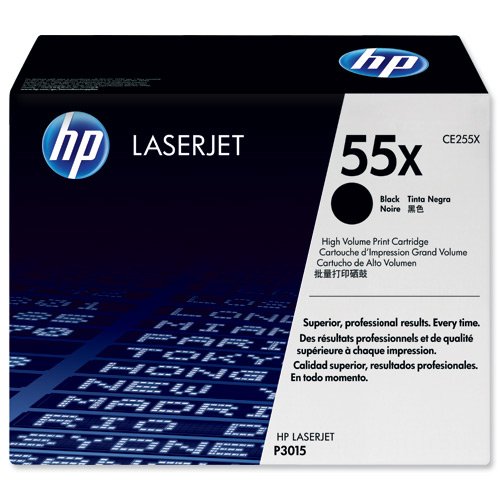 Hewlett Packard - HP Laser Toner Cartridge Black 55X CE255X