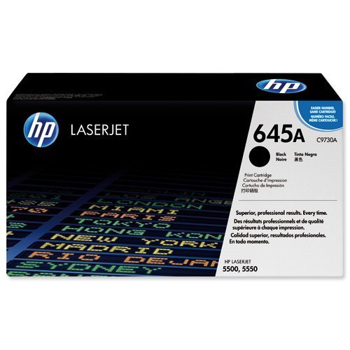 Hewlett Packard - HP Laser Toner Cartridge Black 645A C9730A