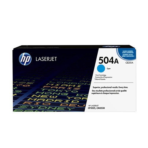 Hewlett Packard - HP Laser Toner Cartridge Cyan 504A CE251A