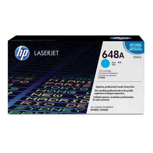 Hewlett Packard - HP Laser Toner Cartridge Cyan 648A CE261A