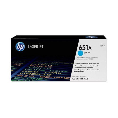 Hewlett Packard - HP Laser Toner Cartridge Cyan 651A CE341A