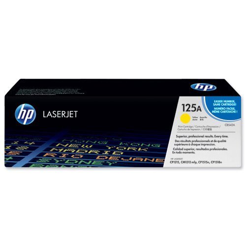 Hewlett Packard - HP Laser Toner Cartridge Yellow 125A CB542A