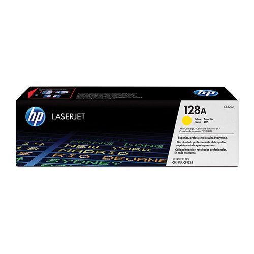 Hewlett Packard - HP Laser Toner Cartridge Yellow 128A CE322A