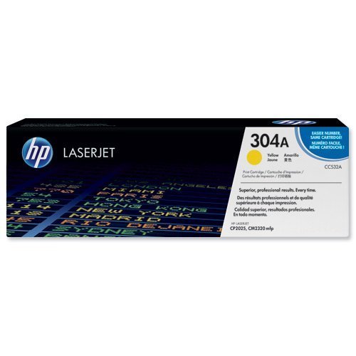 Hewlett Packard - HP Laser Toner Cartridge Yellow 304A CC532A