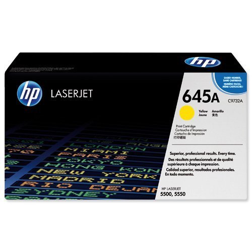 Hewlett Packard - HP Laser Toner Cartridge Yellow 645A C9732A