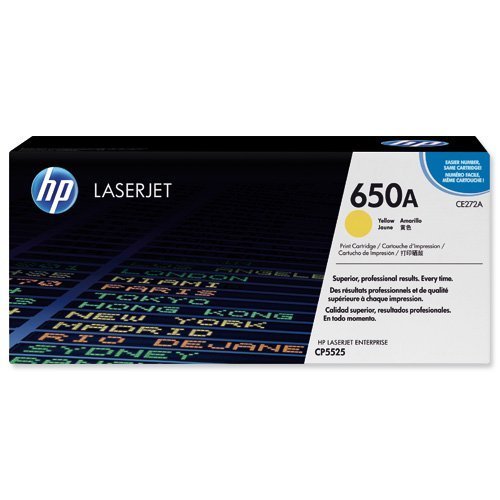 Hewlett Packard - HP Laser Toner Cartridge Yellow 650A CE272A