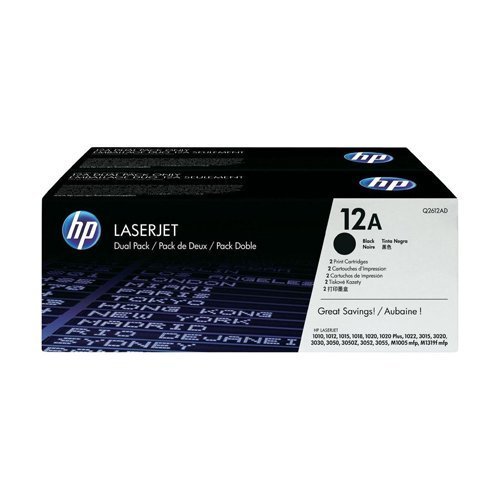 Hewlett Packard - HP Laser Toner Cartridges Black 12A Q2612AD - Twin Pack