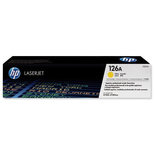 Hewlett Packard Laser Toner Cartridge HP Yellow 126A CE312A