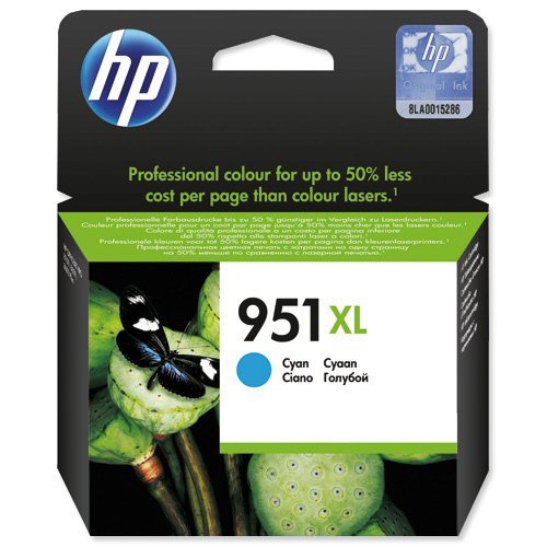 HP 951XL Cyan Ink Cartridge CN046AE
