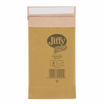 Jiffy Green Padded Bag Size 00 Envelopes B/00 Brown JPB-00 - Pack 200