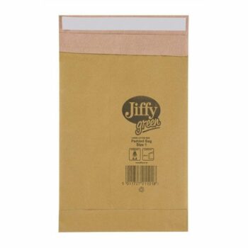 Jiffy Green Padded Bag Size 1 Envelopes D/1 Brown JPB-1 - Pack 100