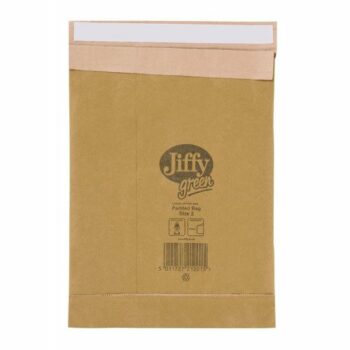 Jiffy Green Padded Bag Size 2 Envelopes E/2 Brown JPB-2 - Pack 100