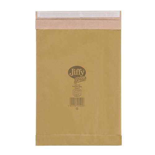 Jiffy Green Padded Bag Size 5 Envelopes H/5 Brown JPB-5 - Pack 100