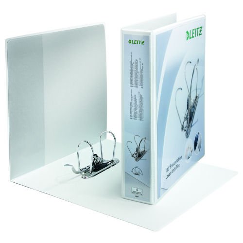 Leitz Presentation Lever Arch Files White A4 42250001 - Pack 10