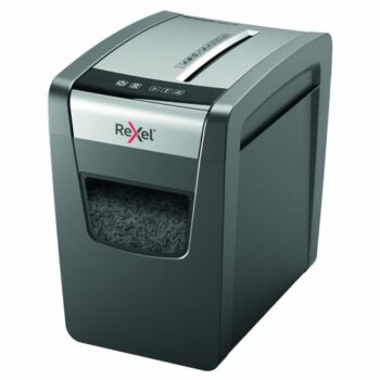 Discover the Rexel Momentum X410-SL Slimline Cross Cut Shredder model 2104573 designed for efficient document destruction with a P4 security rating perfect for home or office use.