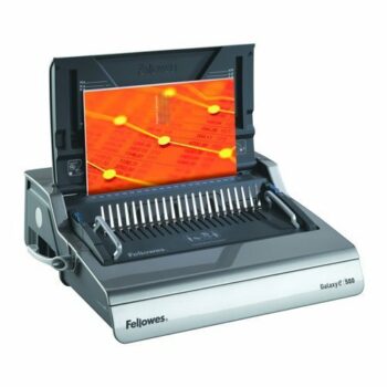 Discover the Fellowes Galaxy-E 500 Electric Comb Binder (Model 5622101) designed for effortless document binding with a sleek modern design. Perfect for creating professional presentations and reports this electric binder offers efficiency and ease of use for all your office needs.