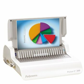 Discover the Fellowes Pulsar-E 300 Electric Comb Binder 5620701 designed for effortless document binding with a sleek modern design. Perfect for home or office use this electric binder ensures professional-quality results every time.