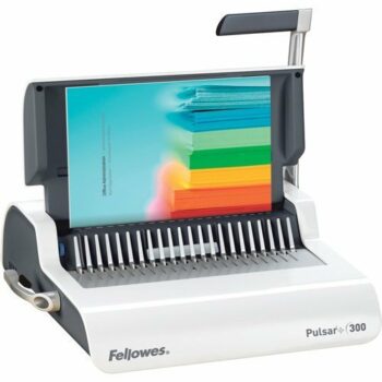 Discover the Fellowes Pulsar+ 300 Comb Binder 5627601 perfect for creating professional-looking bound documents with ease. This user-friendly comb binder features a sleek design and efficient binding capabilities ideal for home or office use.