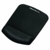 Enhance your comfort while working with the Fellowes PlushTouch Mousepad featuring a sleek black design and ergonomic wrist support. Ideal for long hours at the computer this mousepad combines style and functionality to improve your productivity.