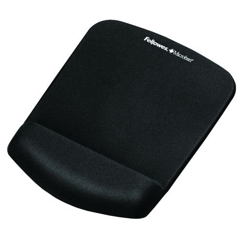 Enhance your comfort while working with the Fellowes PlushTouch Mousepad featuring a sleek black design and ergonomic wrist support. Ideal for long hours at the computer this mousepad combines style and functionality to improve your productivity.