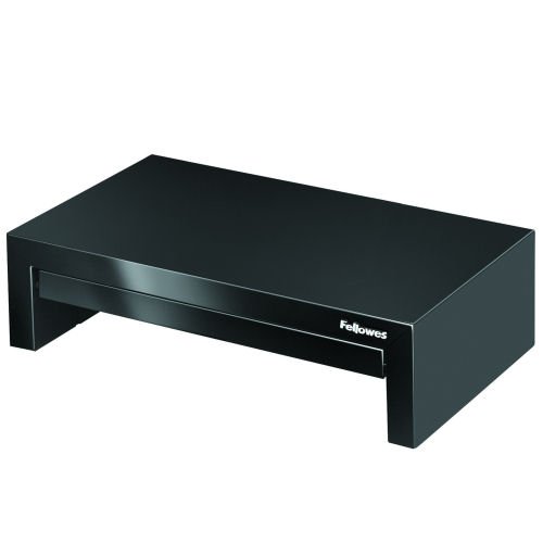 Enhance your workspace with the Fellowes Designer Suites Monitor Riser 8038101 designed to elevate your monitor for improved ergonomics and comfort. This stylish riser not only optimises your screen height but also adds a touch of elegance to your office decor.