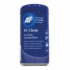 AF PC Clene Anti-Static Cleaning Wipes - Pack of 100 perfect for safely cleaning screens and electronic devices without leaving residue. Ideal for maintaining a dust-free and static-free environment for your tech.