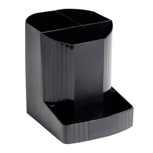 Discover the Exacompta Forever Pen Pot in sleek black crafted from 100% recycled materials. This eco-friendly desk accessory is perfect for organising your writing instruments while adding a touch of style to your workspace.