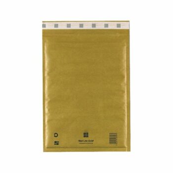 Shop our Mail Lite Gold D/1 Bubble Bag Lined Envelopes measuring 180x260mm perfect for secure shipping. Available in a pack of 100 these padded envelopes provide excellent protection for your items.