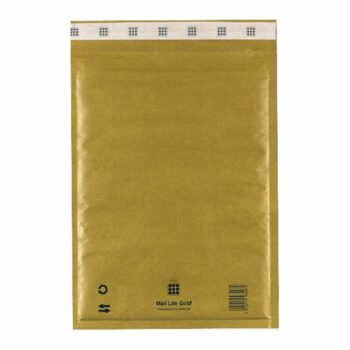 Shop our Mail Lite Gold H/5 Bubble Bag Lined Envelopes measuring 270x360mm perfect for secure shipping. Available in a convenient pack of 50 these padded envelopes provide excellent protection for your items.