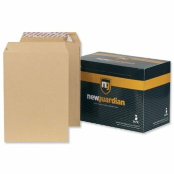 New Guardian Pocket Envelopes C4 130gsm Manilla Plain Peel & Seal - 250 J26339