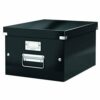 Discover the Leitz Medium Box in sleek black model 60440095 perfect for stylish storage and organisation. This Click & Store solution combines functionality with modern design ideal for home or office use.