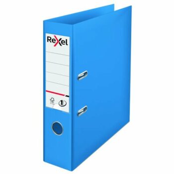 Shop the Rexel Choices Lever Arch File in vibrant blue designed for A4 documents with a 75mm spine perfect for organising your paperwork efficiently.