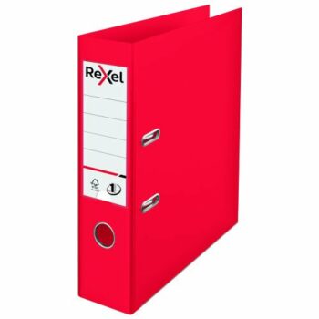 Shop the Rexel Choices Lever Arch File in vibrant red designed for A4 documents with a 75mm spine perfect for organising your paperwork efficiently.