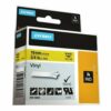 Shop the DYMO IND Black on Yellow 18433 Label featuring durable 19mm vinyl for long-lasting labels. Perfect for industrial use this label ensures clear visibility and easy identification.