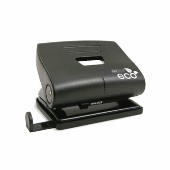 Shop the Rapesco Eco 2-Hole Punch in sleek black capable of punching through 22 sheets with ease. Perfect for eco-conscious office supplies this durable hole punch combines functionality with sustainability.