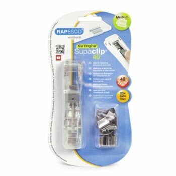 Discover the Rapesco Supaclip 40 Dispenser RC4025SS a sleek and efficient solution for securing documents without the need for staples. Perfect for both home and office use this stylish dispenser offers a reliable way to keep your papers organised and tidy.