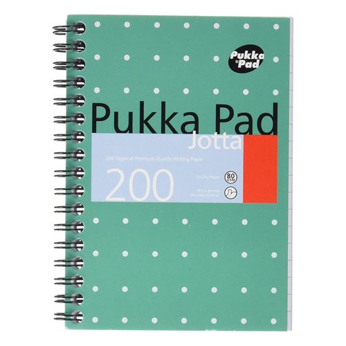 Discover the Pukka Pad Jotta A6 Wirebound Notebook (JM036) in a convenient pack of 3 perfect for jotting down notes ideas and sketches. Each notebook features high-quality paper and a durable wire binding making it an essential tool for students and professionals alike.