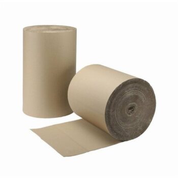 High-quality recycled corrugated paper roll measuring 65cm wide and 75m long perfect for packaging and protective wrapping. Eco-friendly single-faced design ideal for sustainable shipping solutions.