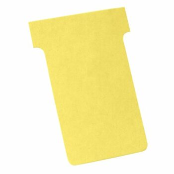 Shop our Nobo T-Cards in Size 4 vibrant yellow perfect for organising your workspace. This pack of 100 cards (2004004) is ideal for effective communication and planning.