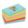 Enhance your organisation with 3M 655-6SS-MIA Post-it Super Sticky Miami Colour Notes measuring 76x127mm. This pack of 6 vibrant sticky notes is perfect for jotting down reminders and ideas in style.
