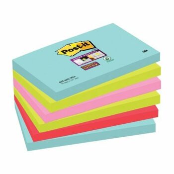 Enhance your organisation with 3M 655-6SS-MIA Post-it Super Sticky Miami Colour Notes measuring 76x127mm. This pack of 6 vibrant sticky notes is perfect for jotting down reminders and ideas in style.