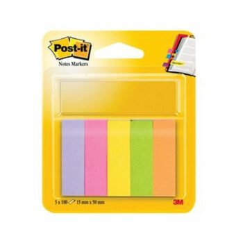Shop the 3M 670-5 Post-it Page Markers perfect for organising your notes and documents. Each pack includes five pads of 20 sheets measuring 15x50mm ideal for highlighting important information.