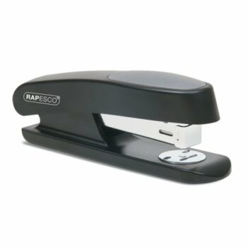 Rapesco Sting Ray Black Stapler RR7260B3 - Effortlessly staple up to 20 sheets with this sleek black stapler perfect for home or office use.