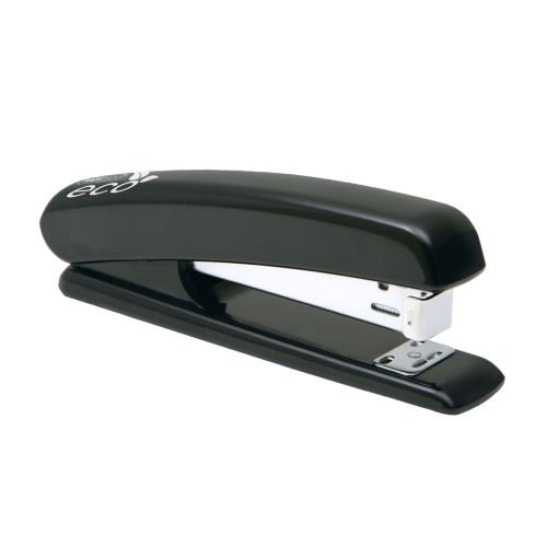 Shop the Rapesco Eco Full Strip Stapler in sleek black designed to effortlessly staple up to 20 sheets perfect for your office or home stationery needs.