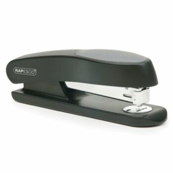 Shop the Rapesco Manta Ray Black Stapler RR9260B3 designed to effortlessly staple up to 20 sheets perfect for home or office use.