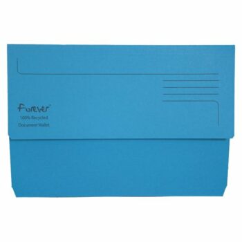 Shop the Exacompta Forever Document Wallets in Bright Blue model 211/5001 available in a convenient pack of 25. Perfect for organising your documents with style and sustainability.